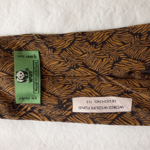 World Wildlife Fund Zebra Print Necktie π - Picture 7 of 8